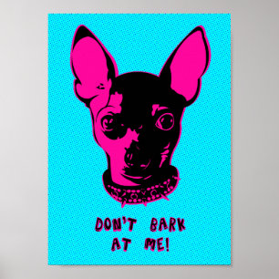 Poster Ilustração retro da chihuahua
