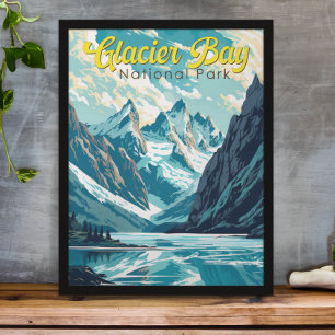 Poster Ilustração Retro do Parque Nacional da Baía dos Gl