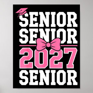 Poster Ilustração Rosa Coquette da Turma Senior 2027