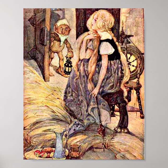 Poster Ilustração Rumpelstiltskin Vintage (Frente)