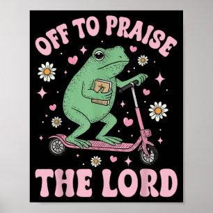 Poster Ilustração Sapo Fora Louve o Senhor
