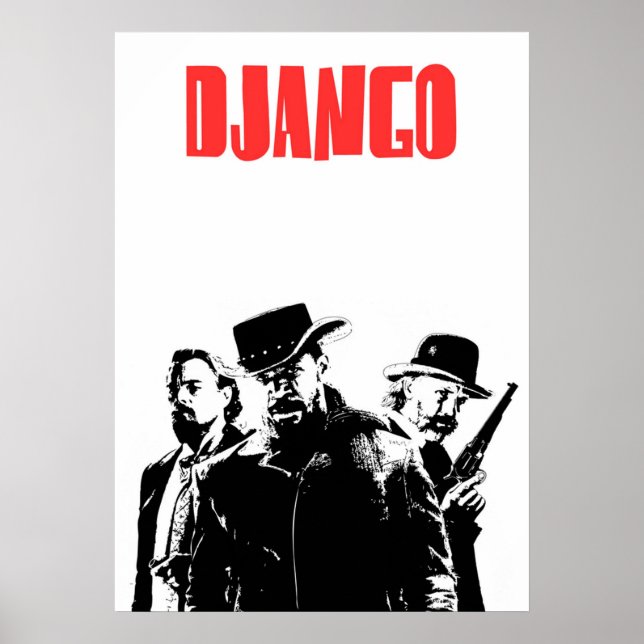 Poster Ilustração Sem Intercalação de Django (Frente)
