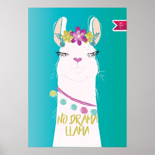 Poster Ilustração Sem Monograma de Drama Llama (Frente)