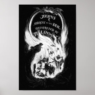 Poster Ilustração Surrealista do Livro Vintage