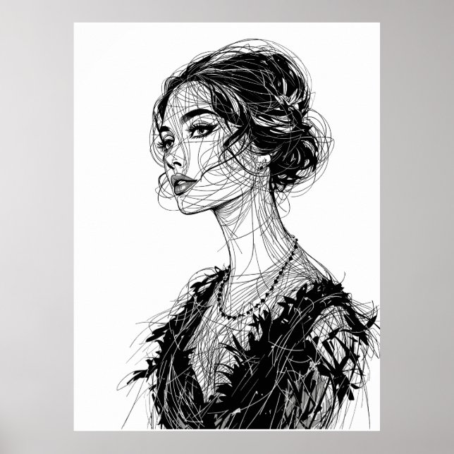 Poster Ilustração Tatjana Patitz (Frente)