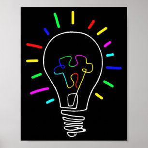 Poster Ilustração Única de Conscientização sobre Autismo