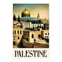 Ilustração Única de Jerusalém em Estilo Vintage