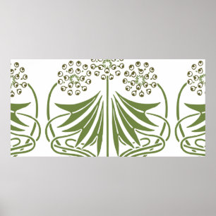 Poster Ilustração Vintage - Abstrato Art Nouveau Beauti