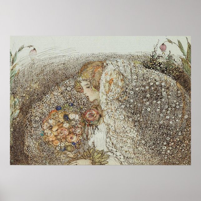 Poster Ilustração Vintage Annie French "The Bride" (Frente)