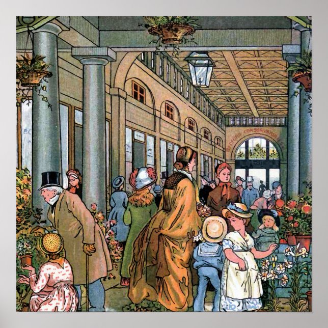 Póster Ilustração Vintage "Covent Garden, Londres" (Frente)