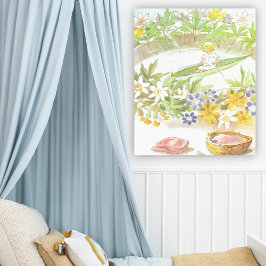 Poster Ilustração Vintage da Polegarzinha por Elsa Beskow