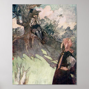 Poster Ilustração Vintage do Jardim Secreto