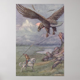Poster Ilustração Vintage por Frank C. Pape "A Águia"