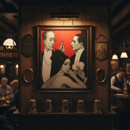 Póster Ilustração Vintage por W.T. Benda Drama Clássico
