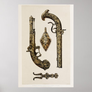 Poster Ilustração Vintage Revolver