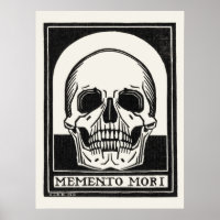 Ilustração Vintage Skull por Julie De Graag