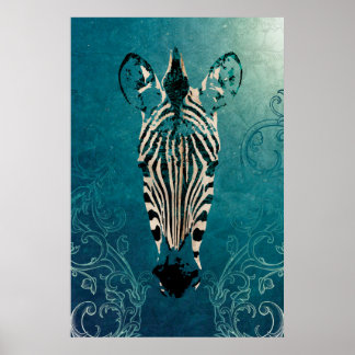 Póster Ilustração Zebra
