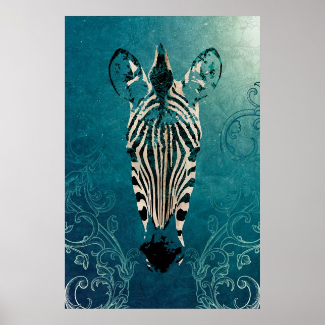 Póster Ilustração Zebra (Frente)