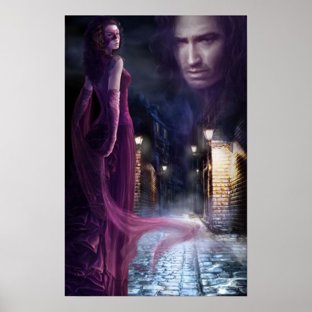 poster ilustración "Noches de Pecado" (Frente)