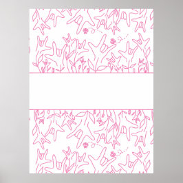 Poster ILY Bloom - Design ASL de Nome Personalizado