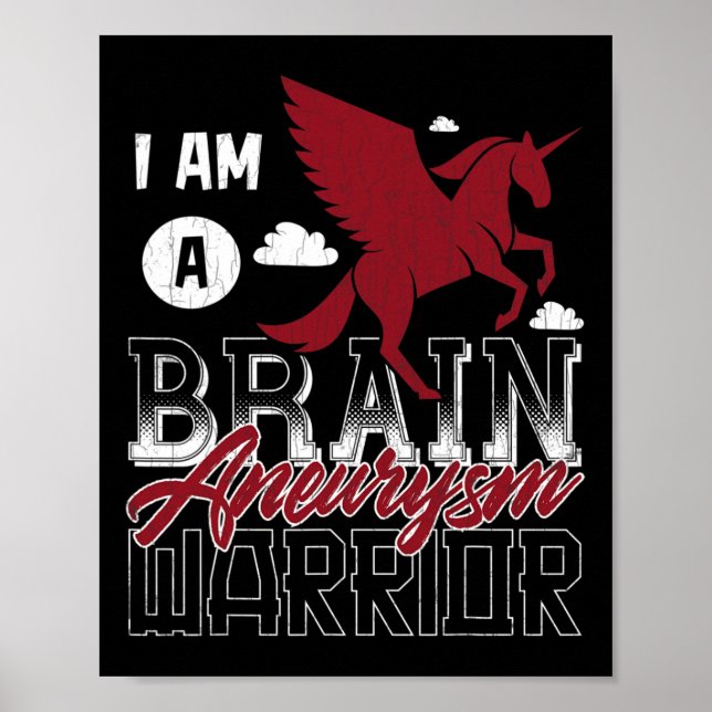 Poster I'm A Brain Aneurysm Warrior Awareness Support Gra (Frente)