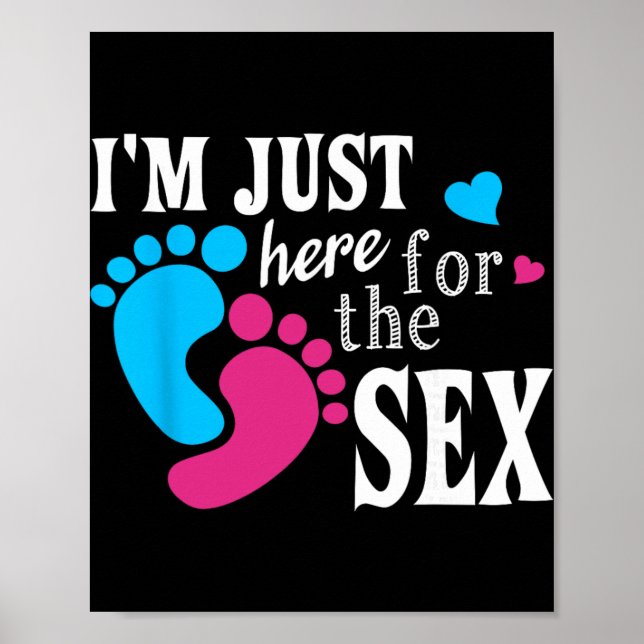 Poster Im Just Here For The Funny Gender Reveal Party  (Frente)
