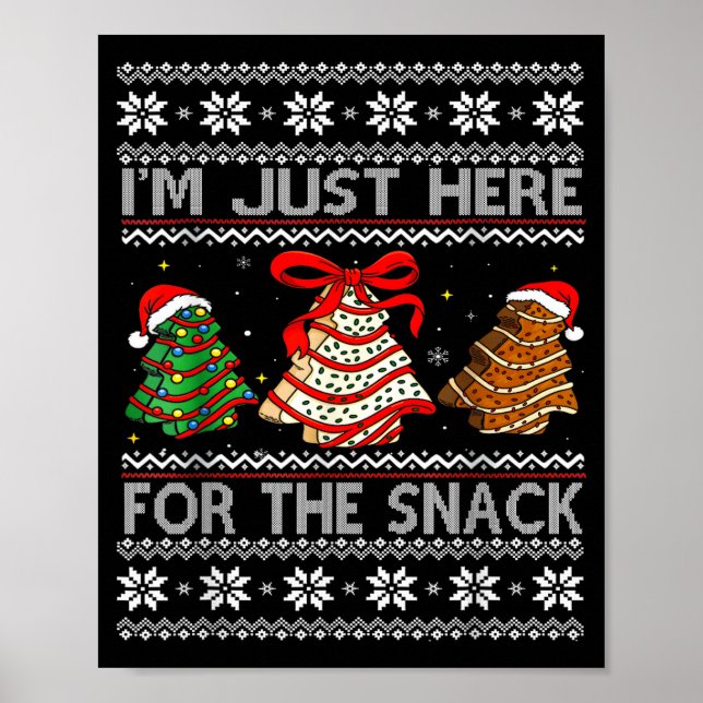 Poster I'm Just Here For The Snack Christmas Cakes Debbie (Frente)