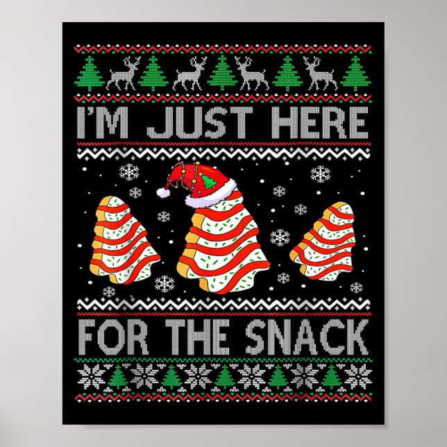 Poster I'm Just Here For The Snack Christmas Cakes Debbie (Frente)