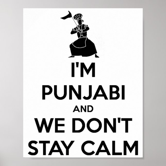 Poster Im Punjabi And We Dont Keep Calm Baby  (Frente)