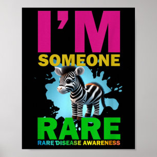 Poster Im Raros, Zebra Cuta Para Sensibilização Rara Para