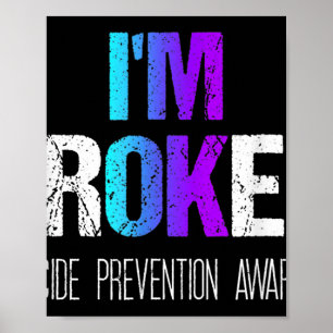 Poster Im Vista De Teal E Prevenção De Suicídio Roxo