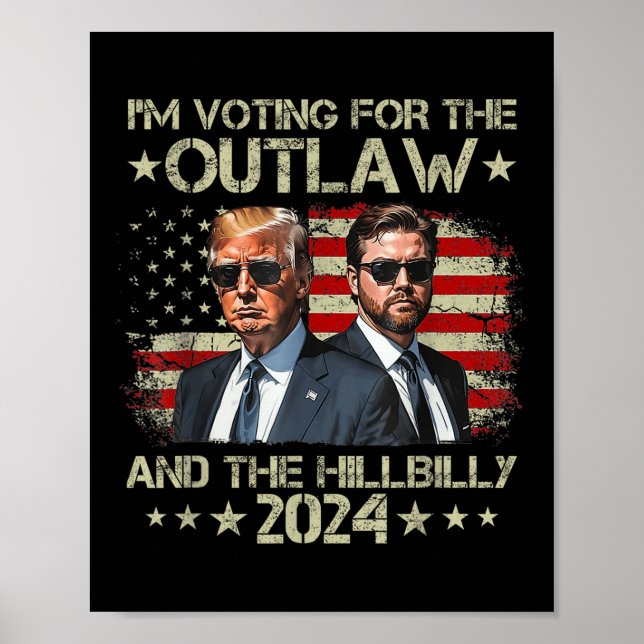 Poster Im Voting For The Outlaw &amp;the Hillbilly 2024 P (Frente)