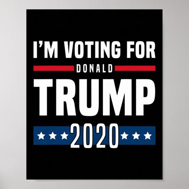 Poster I'm Voting For Trump Election  (Frente)