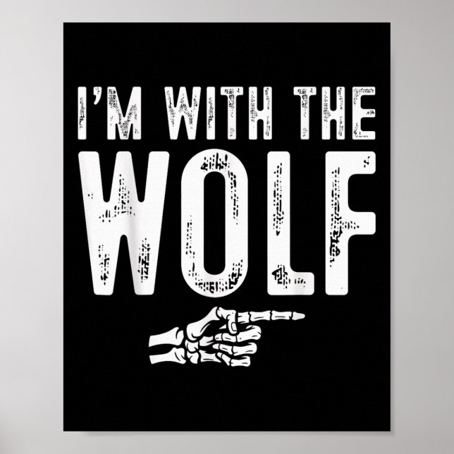 Poster I'm With The Wolf Easy Costume Halloween Couples M (Frente)