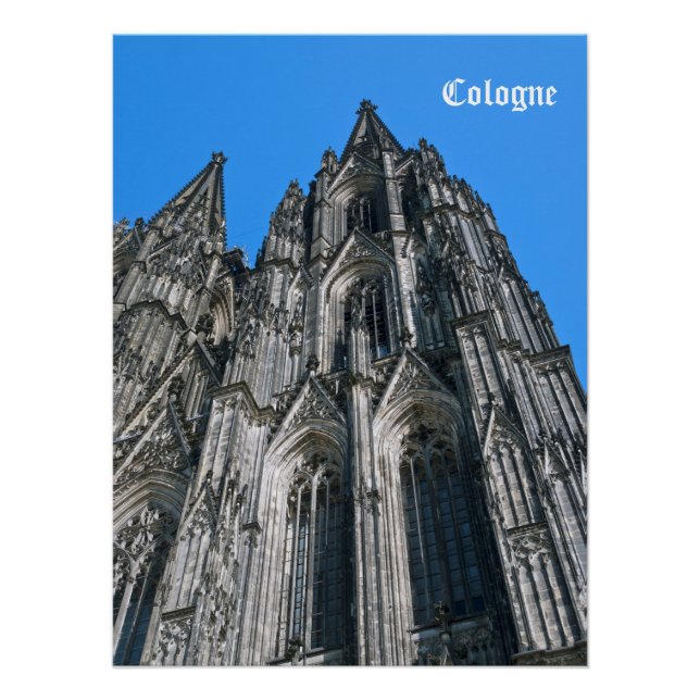 Póster Ímã Flexível Premium da Catedral de Colônia (Frente)