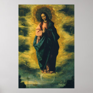 Póster Imaculada Conceição de Francisco de Zurbaran