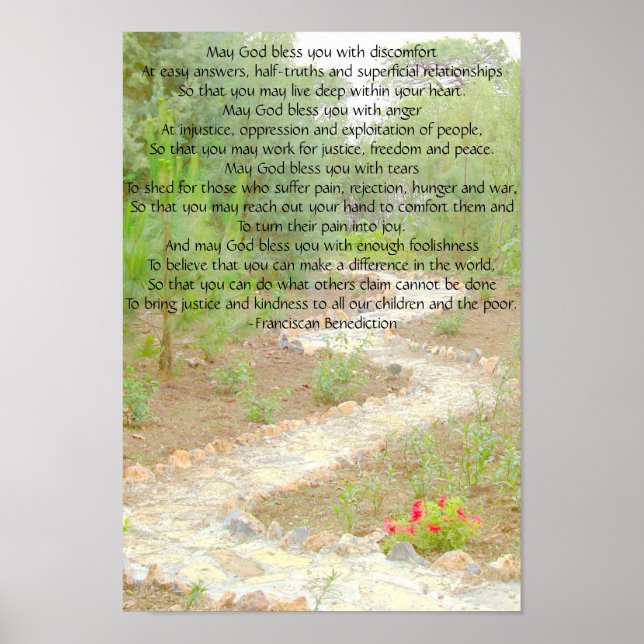 Poster Imagem 207a, que pode te Deus abençoe com desconfo (Frente)