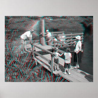 Póster Imagem 3D. Hampton Lode Ferry, Shropshire, Inglate