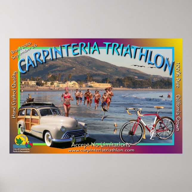 Poster imagem achatada do triathlon 20101 (Frente)