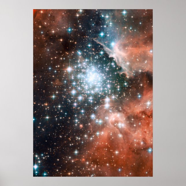Póster Imagem ACS do Hubble de cheio da NGC 3603 (Frente)