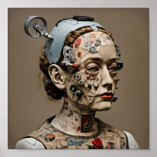 Poster Imagem AI surrealista de Odd Doll 002 P