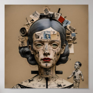Poster Imagem AI surrealista de Odd Doll 004 P