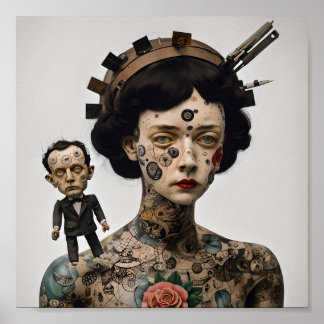 Poster Imagem AI surrealista de Odd Doll 005 P