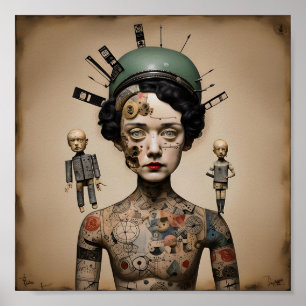 Poster Imagem AI surrealista de Odd Doll 007 P