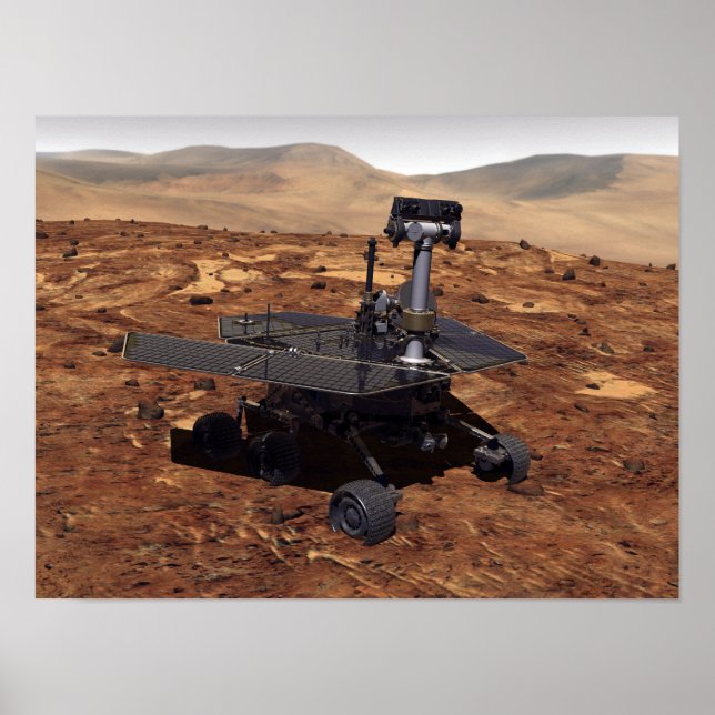 Poster Imagem artística de Mars Rover (Frente)