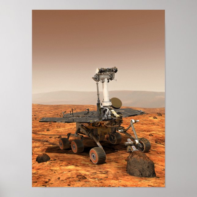 Póster Imagem artística de Mars Rover (Frente)