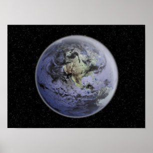 Póster Imagem aumentada Digital da terra completa