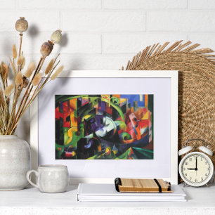 Póster Imagem com Gado por Franz Marc, Arte Antiga