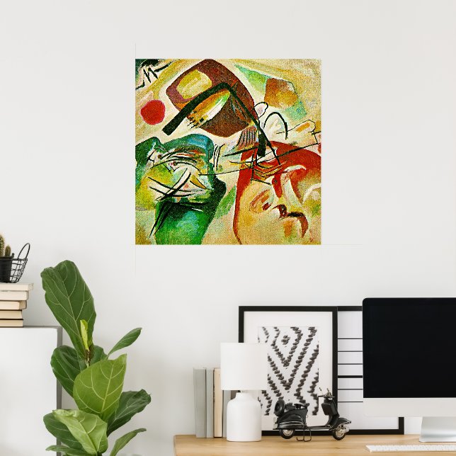 Poster Imagem com um Arco Preto (Escritório em casa)