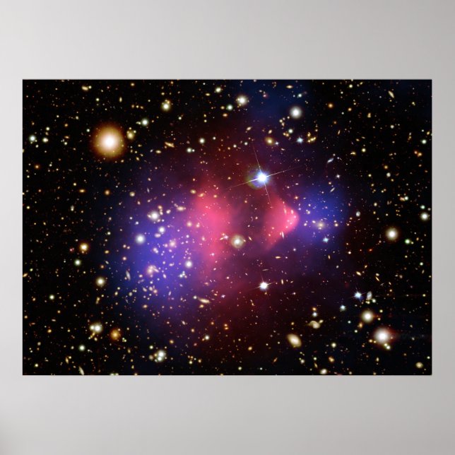 Póster Imagem composta de raios X e luz visível da Galáxi (Frente)